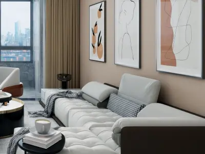 Restaurant decoration Modern Home villa 3D model