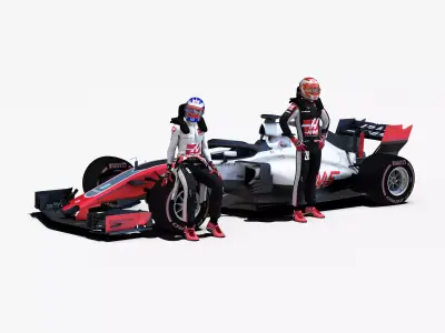 Haas VF18 Low-poly 3D model