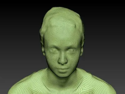 Slim woman playing beach volleyball 196 Low-poly 3D model