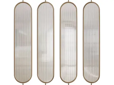 27 Glass Door Partition 3D Models   OBJ FBX Low-poly 3D model