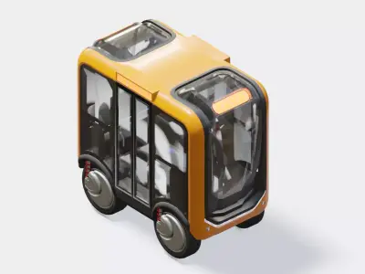 self driving electric car  3D model