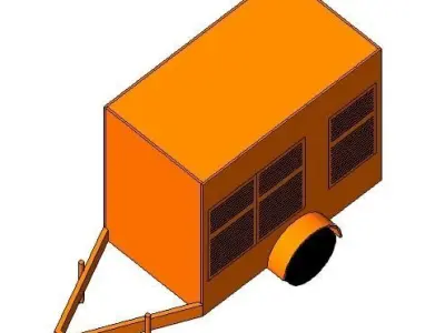 MOTOGENERADOR DE CARRETA  3D model