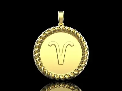 Zodiac sign Aries model 850 3D print model