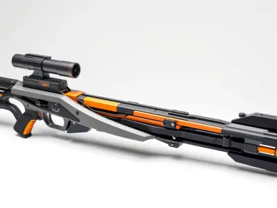 Stylized Sci-Fi Crossbow Model Pack Low-poly 3D model