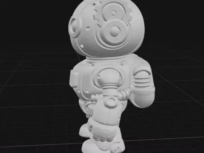 Industrial Robot Sculpture  3D print model