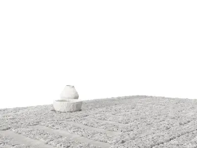 Wool Rug Maze shaggy for Fstorm render Free 3D model