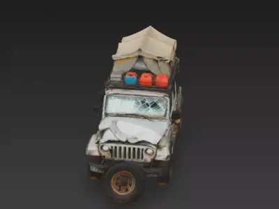 Wrecked Expedition Rover 3D Model Low-poly 3D model