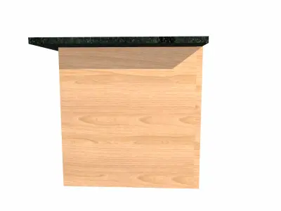 Wooden Table Low-poly 3D model get