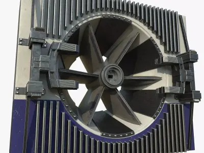 Sci fi ventilation Low-poly 3D model