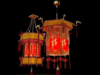 Chinese palace lantern  3D model