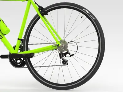 Racing Bicycle - fluorescent 3D model
