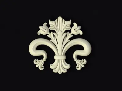 Central decor ornament for furniture 3D model 244