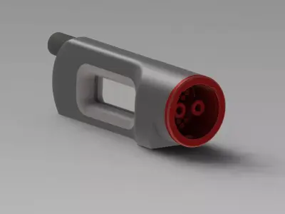 CHAdeMO connector from Tesla CHAdeMO ADAPTER EU real comparsion 3D print model