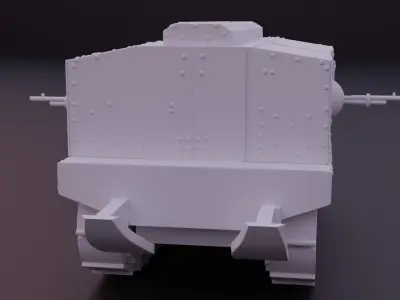 Schneider CA1 WW1 tank 3D print model