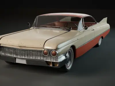 Cadillac Toy Car  Low-poly 3D model Low-poly 3D model