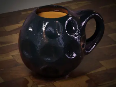Ceramic Mug Low-poly 3D model