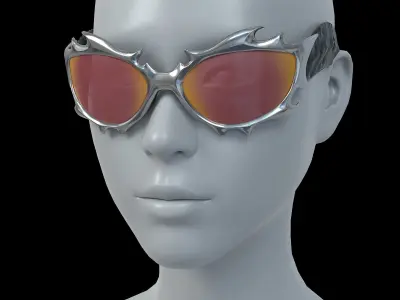 Gentle Monster x Tekken 8 Sunglasses Low-poly 3D model