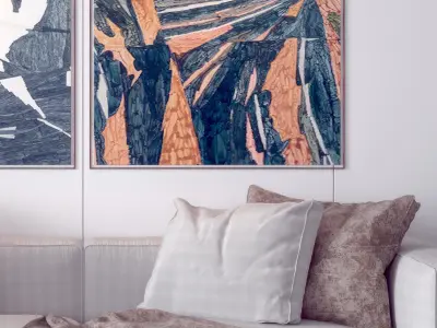 Modern Abstract Decorative Painting 3D model