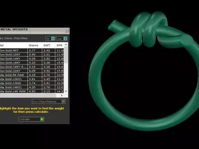 Tiffany knot plain Ring  3D print model