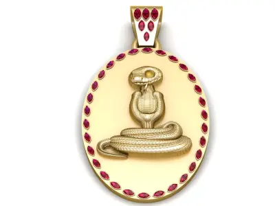 Cobra Pendant 3D Printable Model 3D print model