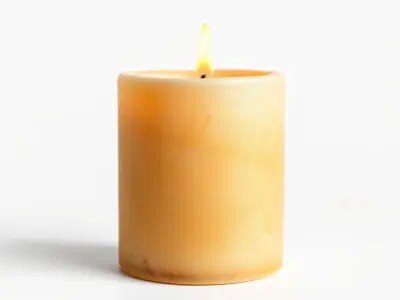 Rustic Candle with Glowing Flame model pack Low-poly 3D model