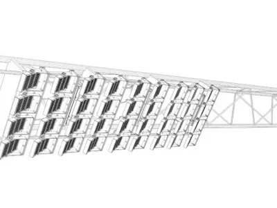 Stadium Lighting Pole 3D model