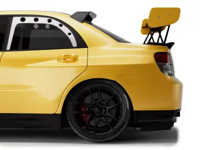 Subaru Impreza Low-poly 3D model