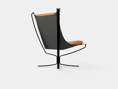 LK Hjelle Falcon First High Lounge Chair Low-poly 3D model