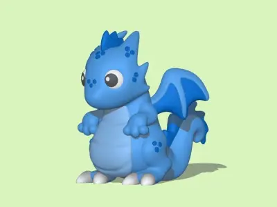 A cute Big Dragon  3D print model