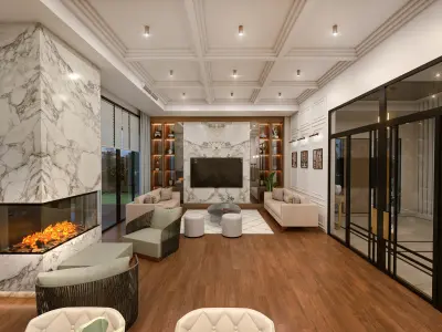 Interior Living Room and Entrance Area Project 3D model