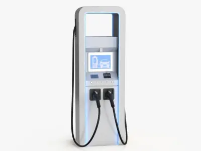 Charging Station Low-poly 3D model