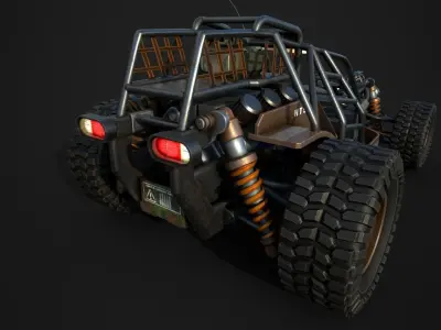 Dune Hopper Low-poly 3D model