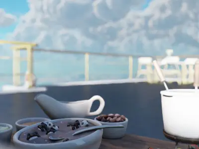 Houseboat - Blender Scene  3D model