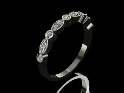 Diamond Rings Tiffany Style  3D print model