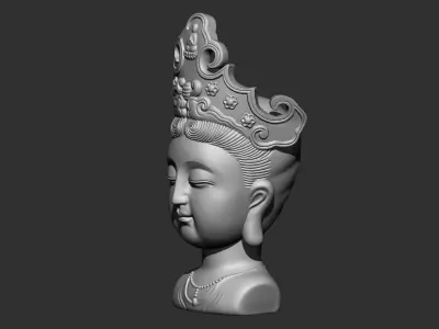 Kwanyin Bodhisattva 3 3D print model