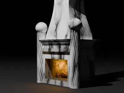 Antique Fireplace 3D model