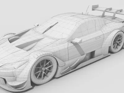 Lexus LC500 SuperGT JGTC Low-poly 3D model