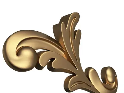 Carved Plaster Molding Decoration 029 Low-poly 3D model