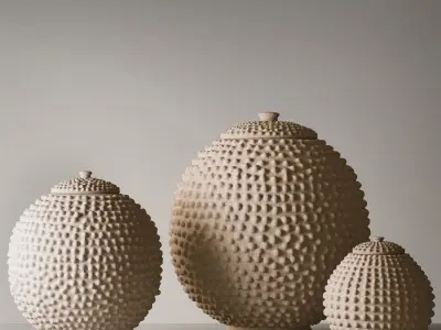 AFRICAN LOBI POT COLLECTION 3D model
