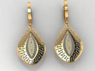 Women Earrings 3D print model