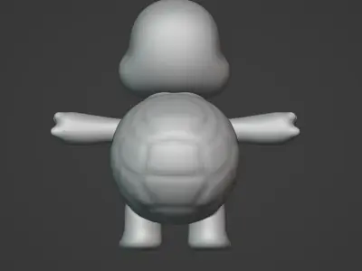 3D Tuettle Character Modeling ready for use 3D model