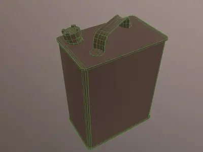 Vintage Petrol Can Low-poly 3D model