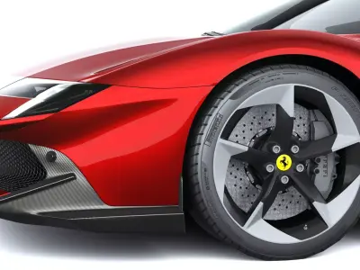 Ferrari 849 Testarossa 2026 LowPoly Low-poly 3D model