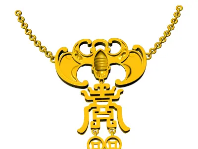 pendant bat 3D print model