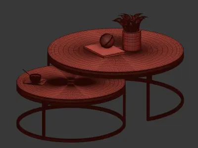 Kanta Nested Coffee Tables Boydblue 3D model