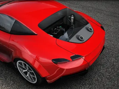 Ferrari Roma Drift Spec Unencrypted Model Low-poly 3D model