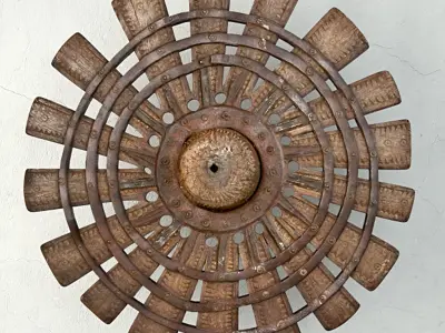 Wood Loom Wheel 2 3D model