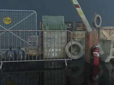 WAR Fixtures Low-poly 3D model