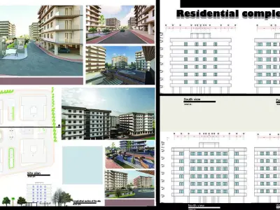 6 Complete Architecture Student Projects Pack  3D model