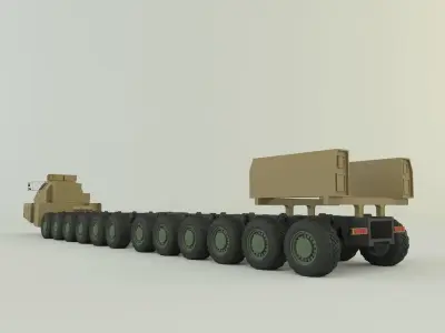 Maz-7907 military vehicle 3D model